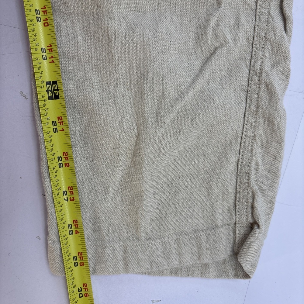 Men's Porter & Ash Linen Blend Pants Men's 36 (36x29.5) Tan Beach Drawstring - Picture 10 of 11